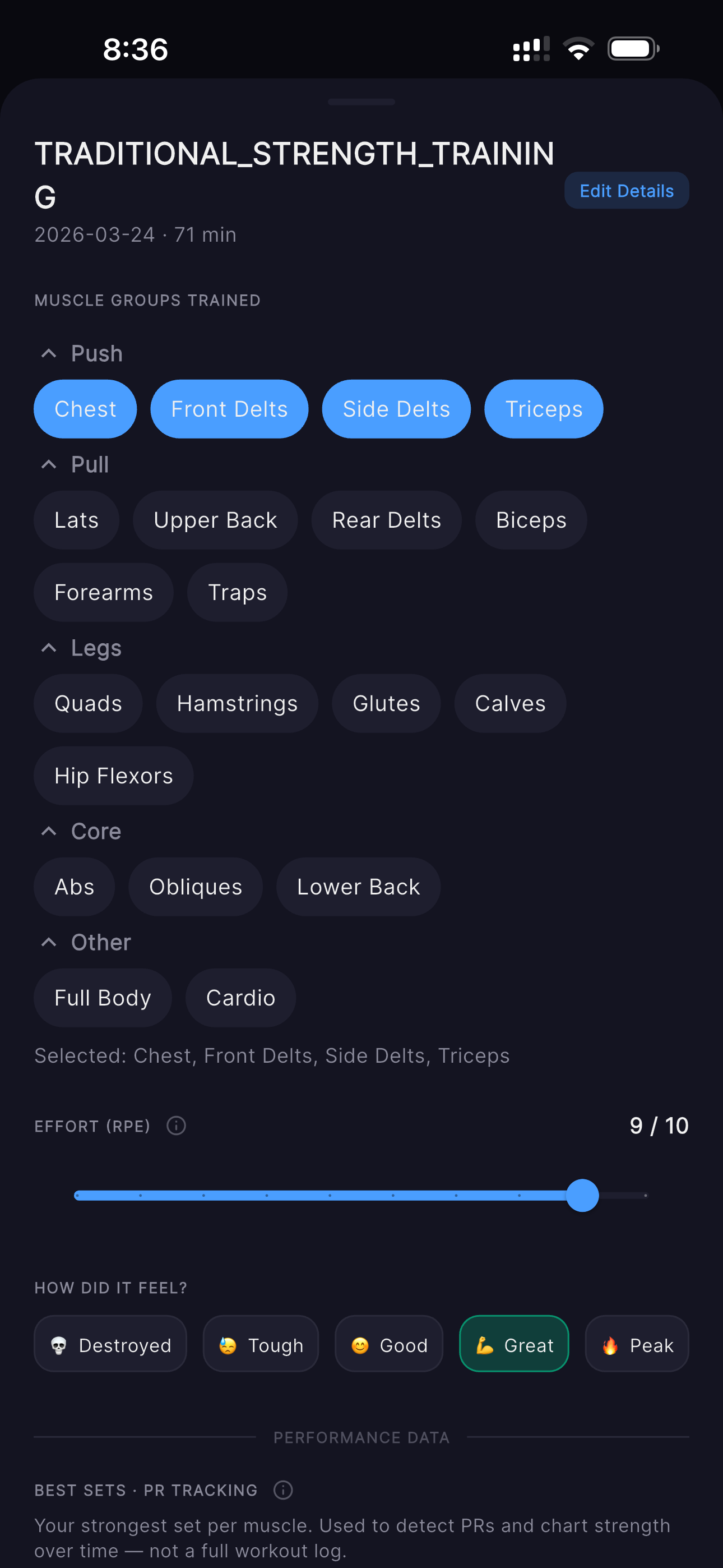 Workout Form